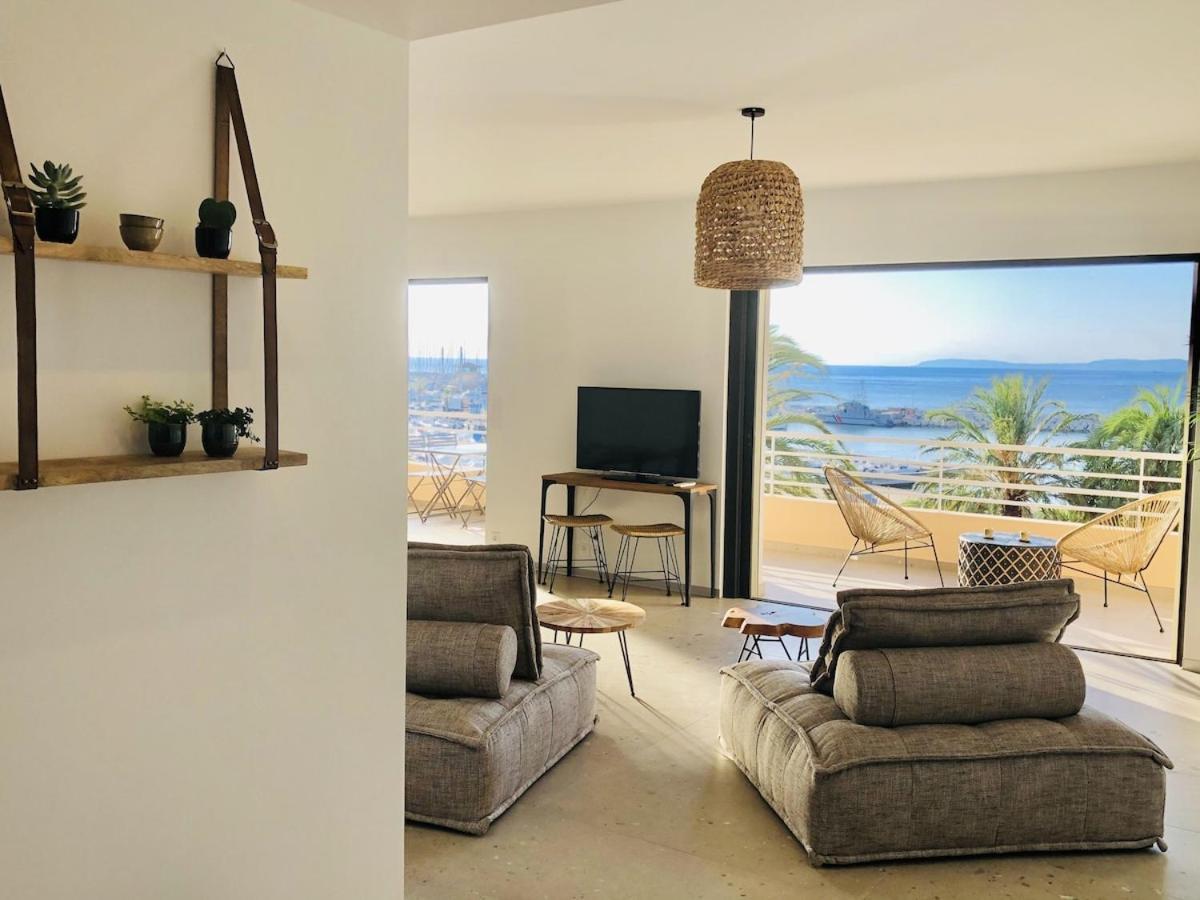 Appartement T3 Lumineux Traversant Totalement Neuf En Face De La Plage Front De Mer Vue Sur Les Iles Vue Mer Panoramique Assuree Residence De La Plage Centre Ville Du Lavandou 3Eme Etage Avec Ascenseur Appartement T3 Le Lavandou Bagian luar foto