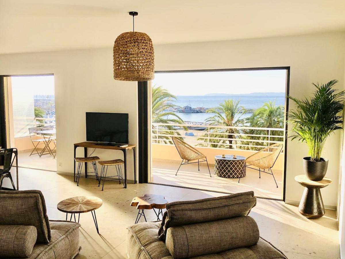 Appartement T3 Lumineux Traversant Totalement Neuf En Face De La Plage Front De Mer Vue Sur Les Iles Vue Mer Panoramique Assuree Residence De La Plage Centre Ville Du Lavandou 3Eme Etage Avec Ascenseur Appartement T3 Le Lavandou Bagian luar foto