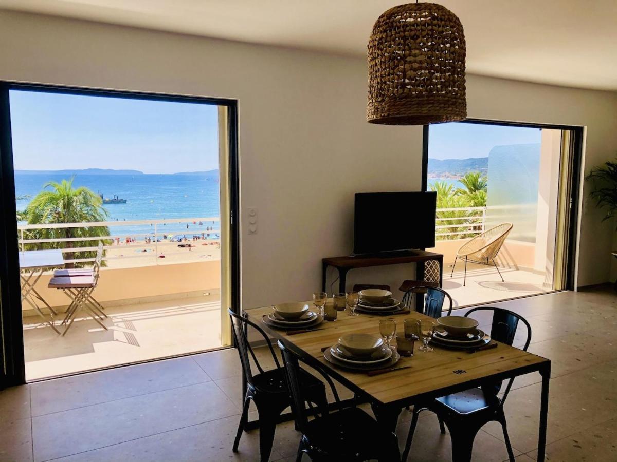 Appartement T3 Lumineux Traversant Totalement Neuf En Face De La Plage Front De Mer Vue Sur Les Iles Vue Mer Panoramique Assuree Residence De La Plage Centre Ville Du Lavandou 3Eme Etage Avec Ascenseur Appartement T3 Le Lavandou Bagian luar foto